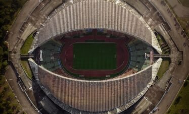 aerial view of stadium during daytime
