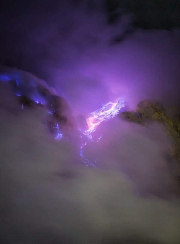 purple and white smoke on sky